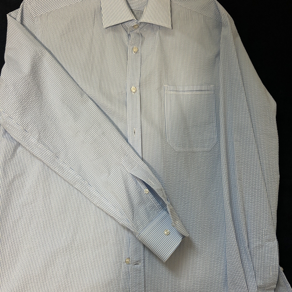 Paul & Shark Light Blue Striped Dress Shirt